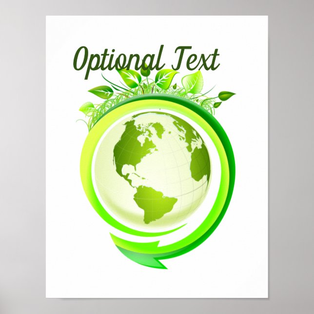 Poster Planète verte jour des terres (Devant)