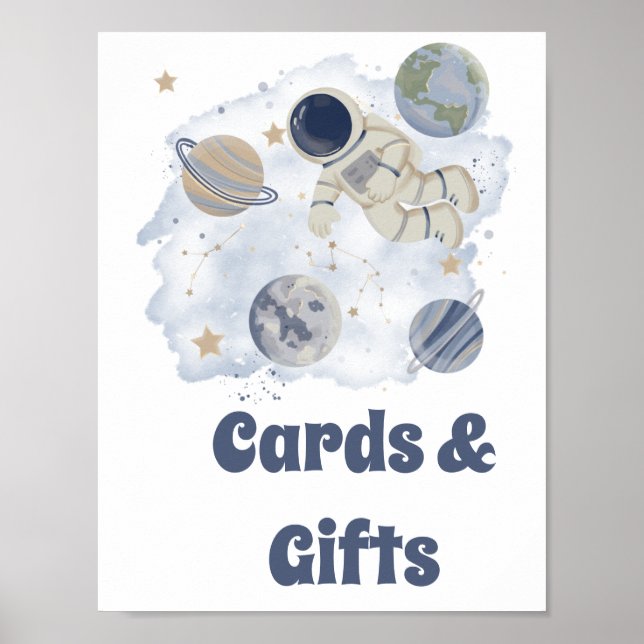 Poster Planètes Cartes et Cadeaux spatiaux (Devant)