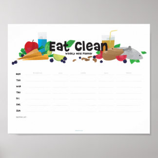 Poster Planificateur de repas hebdomadaire