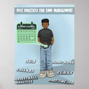 Poster Planification et gestion du temps (Matte)