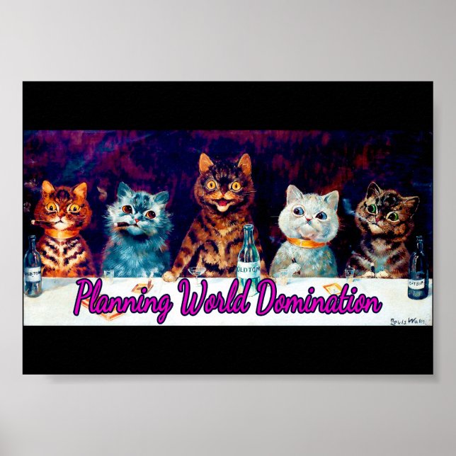 Poster Planning World Domination, Réunion de Louis Wain (Devant)