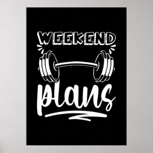 Poster Plans de fin de semaine - Entraînement amusant Sal