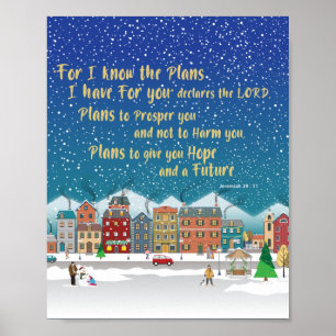 Poster Plans pour vous donner espoir et un Futur-Jérémie 