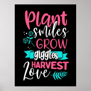 Poster Plant Smiles Grow Giggles Love