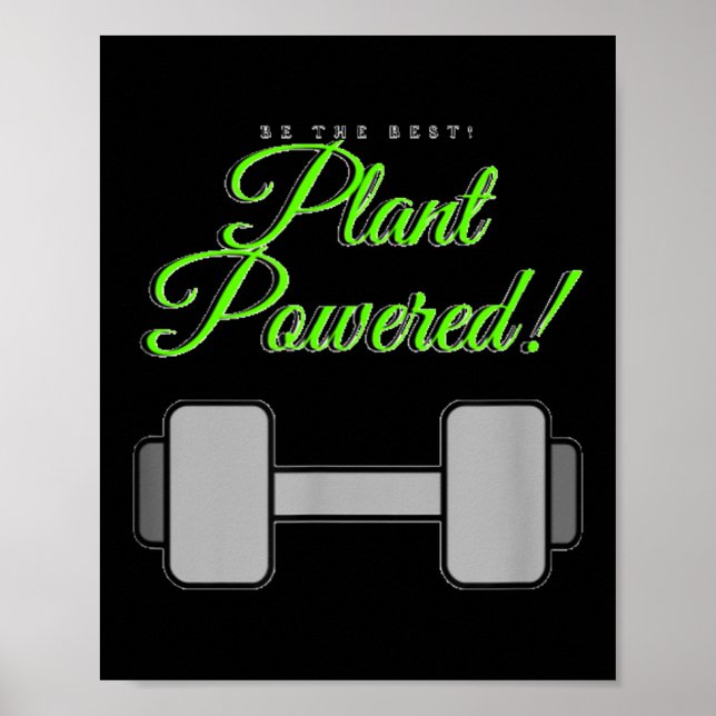 Poster Plant Wered Gym Motivation Vegetarian  (Devant)