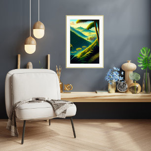 Poster Plantation de café - Art en toile Imprimer