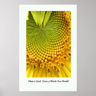 Poster Plante a Seed. Cultivez un nouveau monde entier ! 