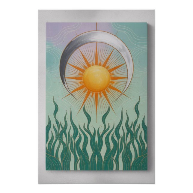 Poster Plante Boho Sun Moon (Devant)