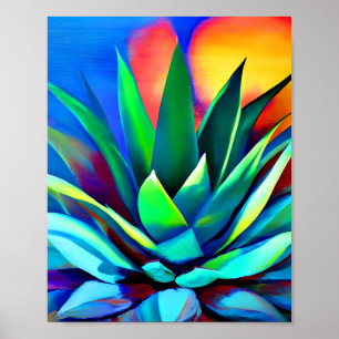 Poster Plante coloré Agave