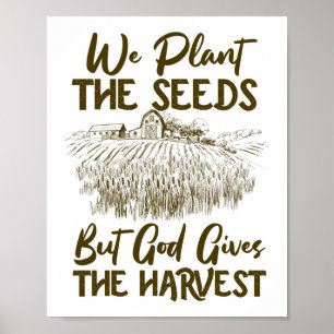 Poster Plante Fermier Les Graines Mais Dieu Donne La Réco