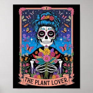 Poster Plante Lady Funny Mystic Skeleton Tarot Cartes P