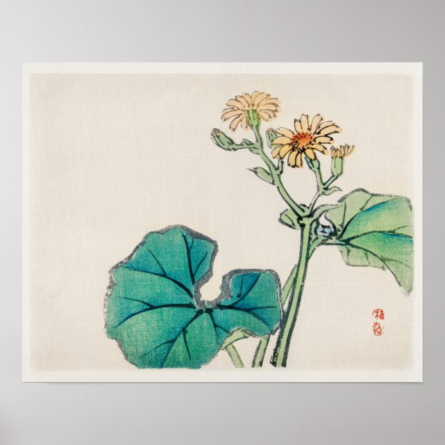 Poster Plante léopard de Kōno Bairei (1844-1895) (Devant)