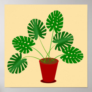 Poster Plante Monstera pour la Fête des Mères