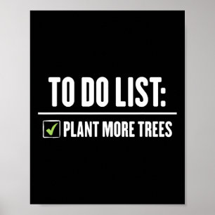 Poster Plante Plus d'arbres Joyeux Jour de l'Arbour