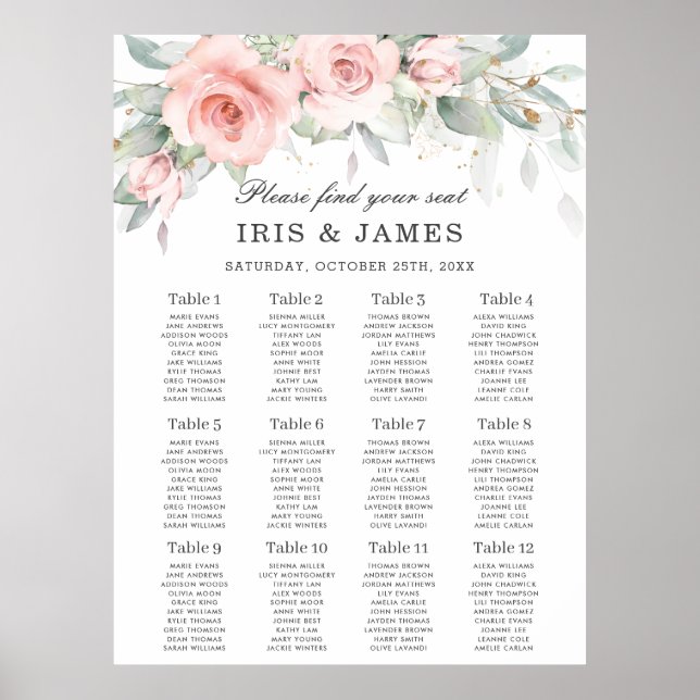 Poster Plante rose douce Plaine Mariage Plante (Devant)