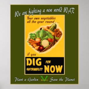 Poster Plante un jardin - Sauvez la planète