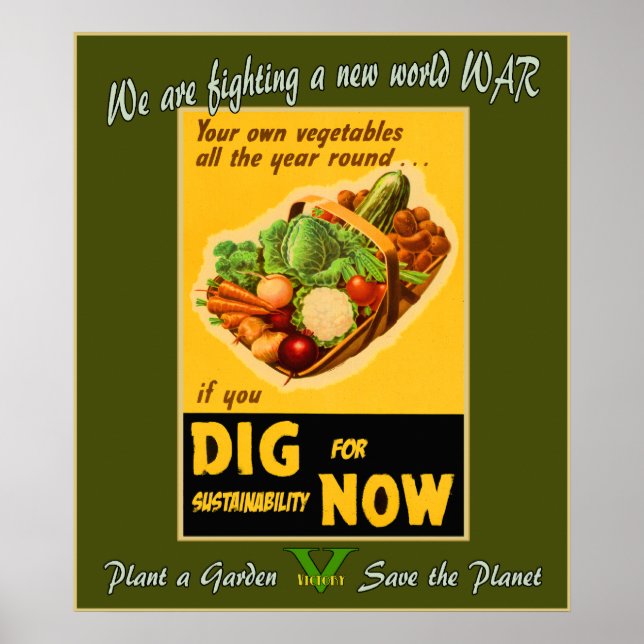 Poster Plante un jardin - Sauvez la planète (Devant)
