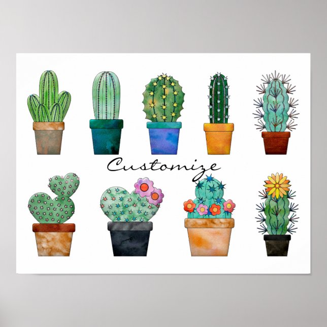 Poster Plantes de Cactus assortés Thunder_Cove (Devant)