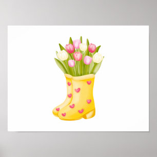 Poster Plantes de couleurs vives dans l'aquarelle des bot