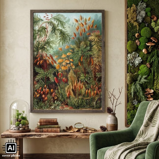Poster Plantes de mousse vintage par Ernst Haeckel, Musci