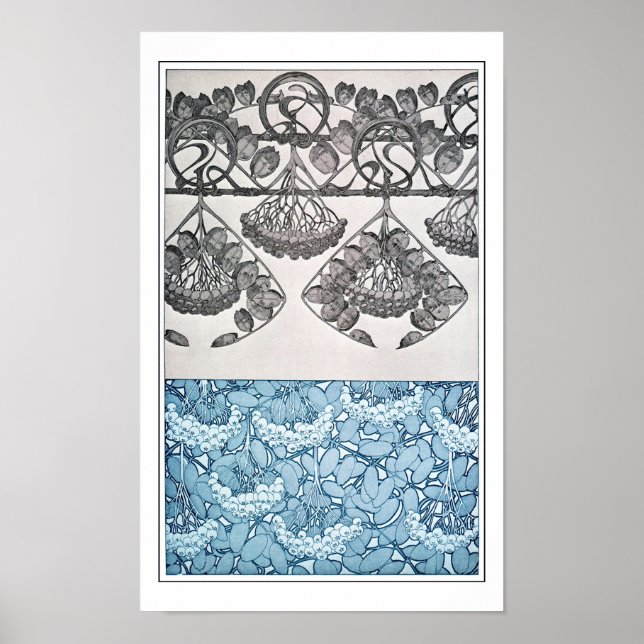 Poster Plantes de style Art Nouveau, Mucha (Devant)