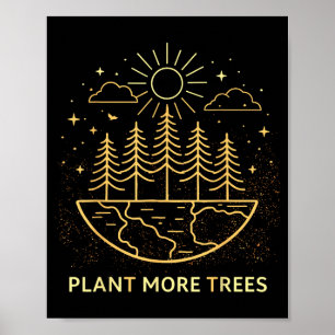 Poster Plantez Plus d'Arbres Jour de la Terre Nature Envi