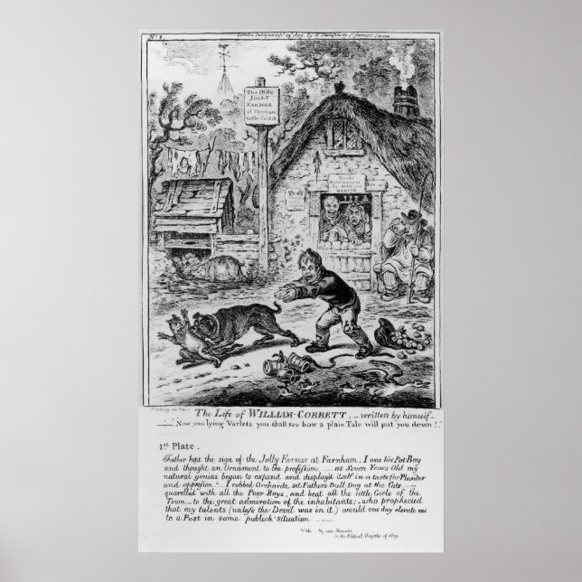 Poster Plaque 1, de "La vie de William Cobbett" (Devant)