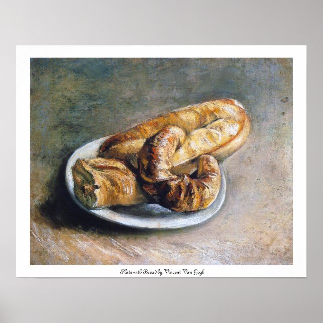 Poster Plaque avec pain de Vincent Van Gogh (Devant)