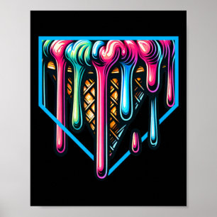 Poster Plaque D'accueil Drip - Glace Douce Et Vendre