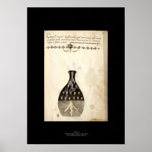 Poster Plaque d'affiche médiévale en alchimie italienne 1