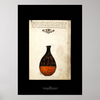 Poster Plaque d'affiche médiévale en alchimie italienne 5