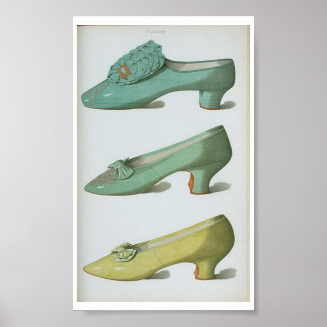 Poster Plaque de chaussures victorienne du XVIIIe siècle  (Devant)