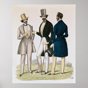 Poster Plaque de mode représentant des vêtements masculin