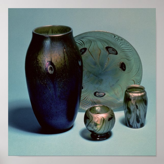 Poster Plaque et vases de favoritisme Tiffany (Devant)