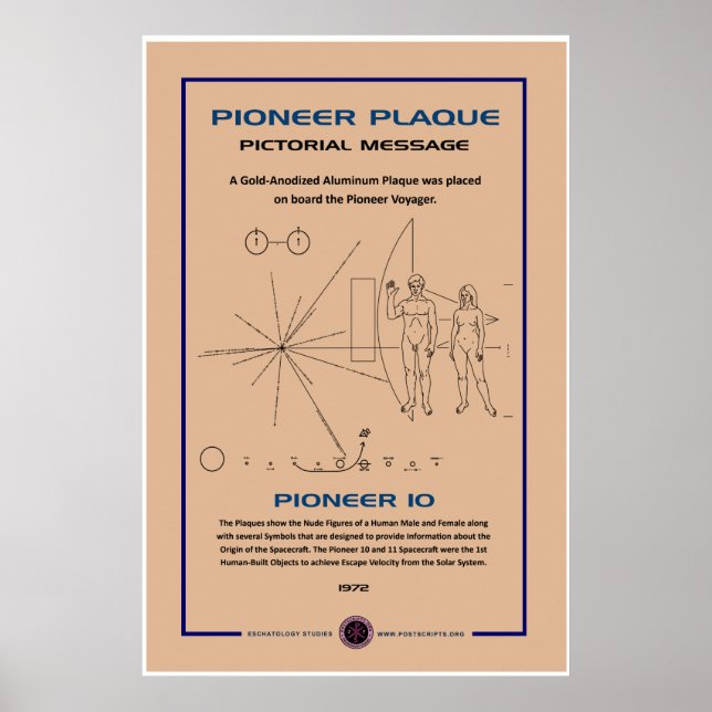 Poster Plaque Pioneer (Devant)