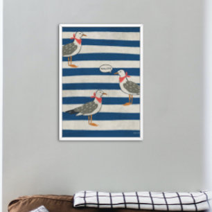 Poster plat minimaliste de mouette