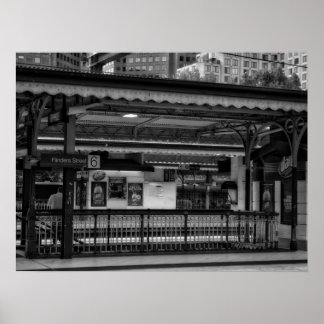 Poster Plate-forme de station de Flinders Street Melbourn