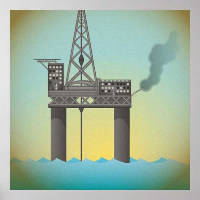 Poster Plate-forme pétrolière (Devant)
