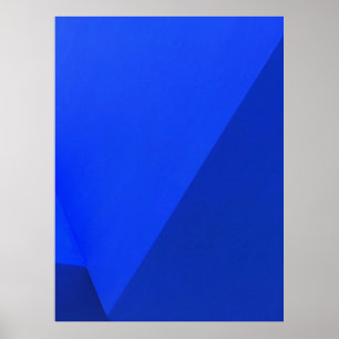 Poster Plateau en bois bleu et noir
