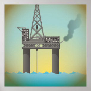 Poster Plateforme pétrolière