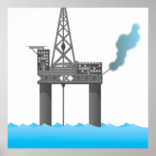 Poster Plateforme pétrolière