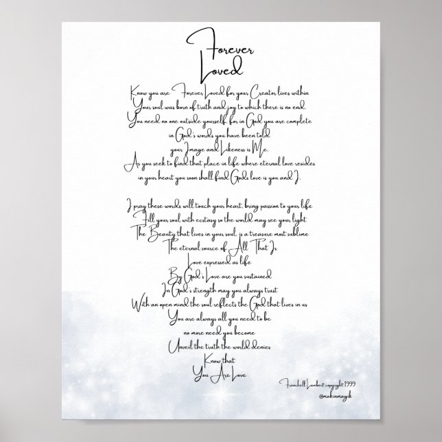 Poster Platine toujours aimé (Devant)