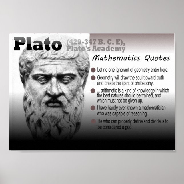 Poster Platon mathématiques citations (Devant)