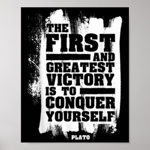 Poster Platon stoïque pleine conscience Citation stoïcism