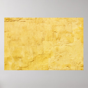 Poster plâtre abstrait jaune clair sur le mur