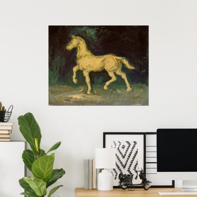 Poster Plâtre Statuette d'un cheval par Vincent van Gogh (Bureau à domicile)