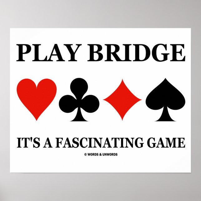 Poster Play Bridge C'est un jeu fascinant (costumes de ca (Devant)