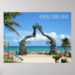 Poster Playa del Carmen Riviera Maya Mexique Travel