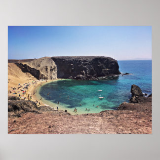 Poster Playa del Papagayo, côte sud de Lanzarote