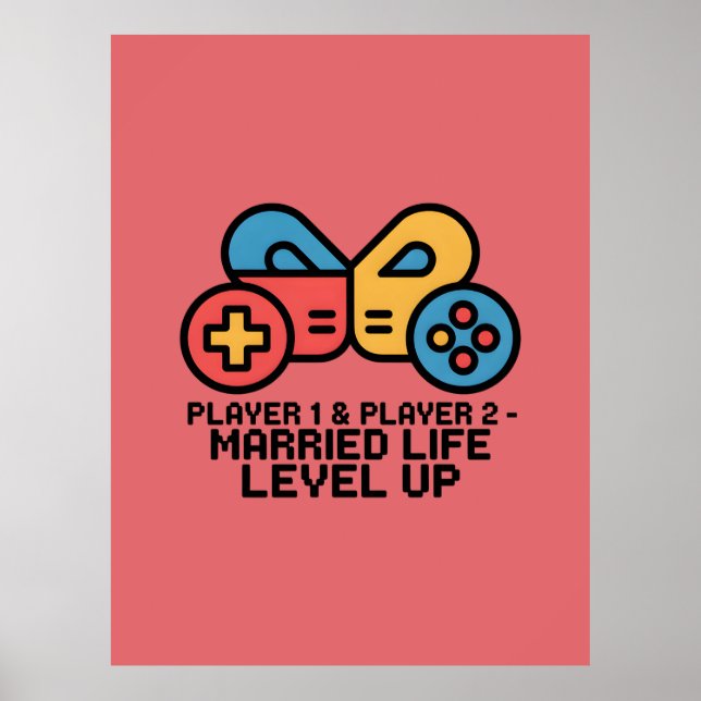 Poster Player 1 & 2 Married Gamer (Devant)